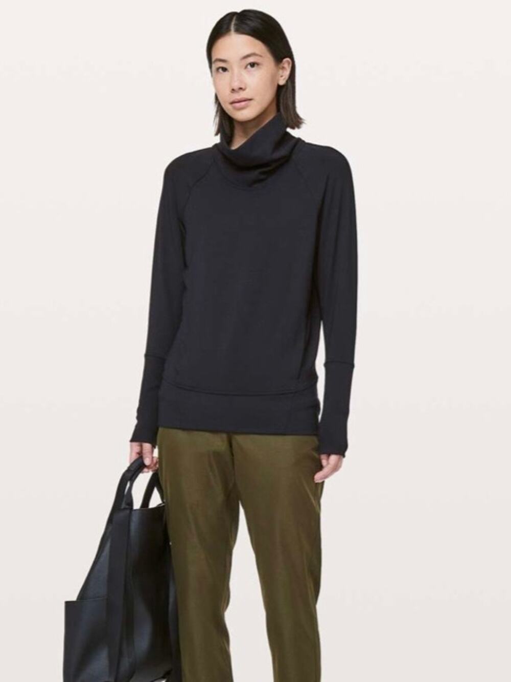 Lululemon High Lines Pullover Sweatshirt Black 10